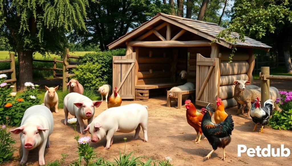 Farm animal shelters in France