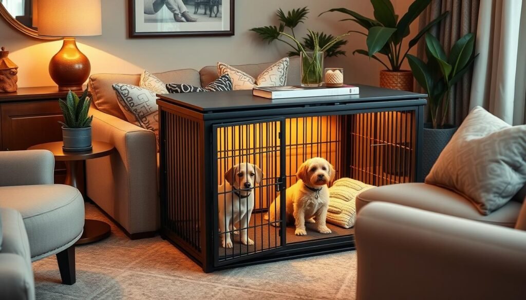 dog crate decor