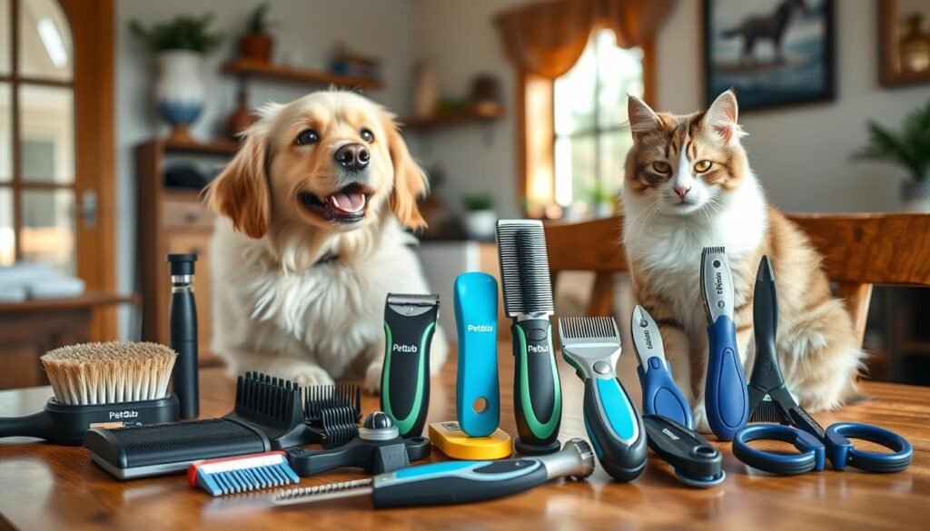 pet grooming tool selection