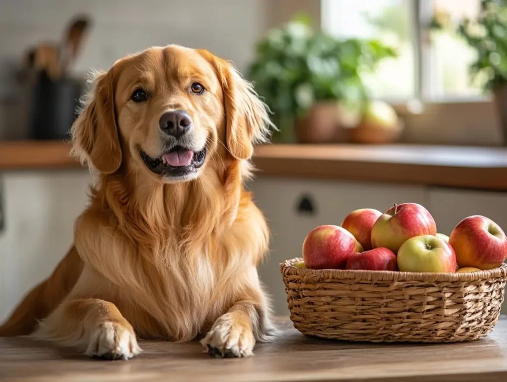 Can a dog eat apples with skin?